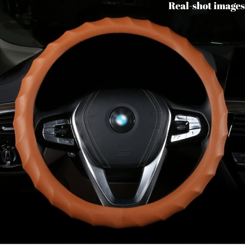 Load image into Gallery viewer, BMW X4 Breathable Anti-Slip Wave-Texture Leather Steering Wheel Cover