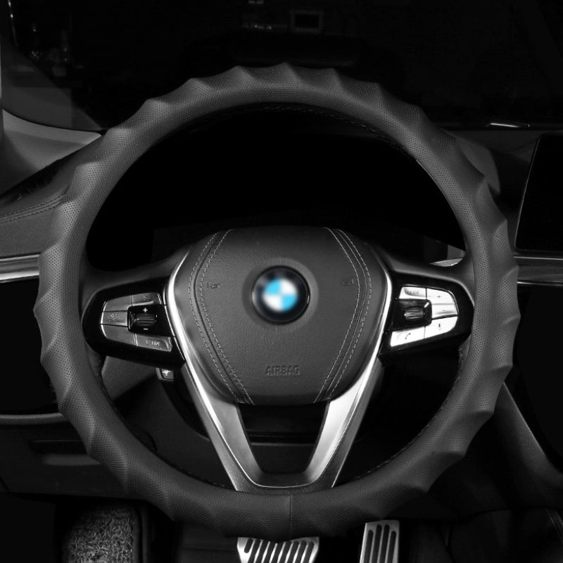 Load image into Gallery viewer, BMW X4 Breathable Anti-Slip Wave-Texture Leather Steering Wheel Cover