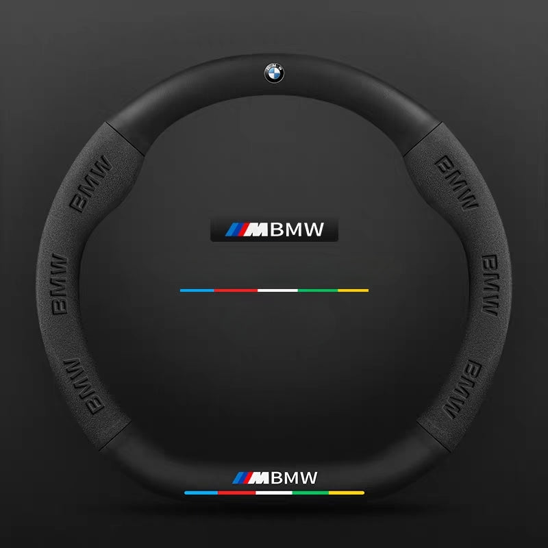 BMW iX3/4/5/6 Leather-Texture Suede Steering Wheel Cover – Non-Slip, Durable, Sporty Feel & Steering Wheel Protection - i-Station Mobile Phone & Electronic Device Repair and Accessories