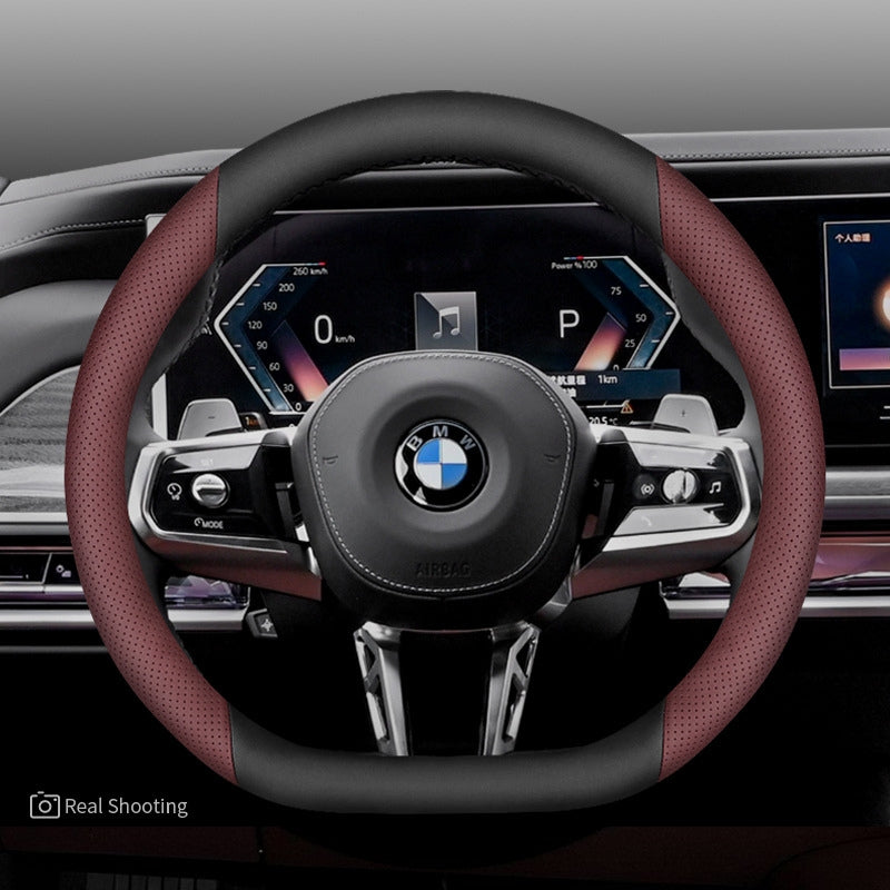 Load image into Gallery viewer, BMW X4 Premium Nappa Leather Breathable Ultra-Thin Non-Slip Steering Wheel Cover