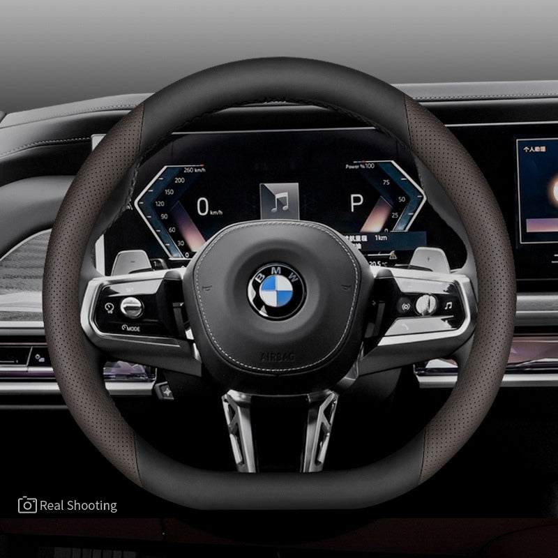 Load image into Gallery viewer, BMW X4 Premium Nappa Leather Breathable Ultra-Thin Non-Slip Steering Wheel Cover