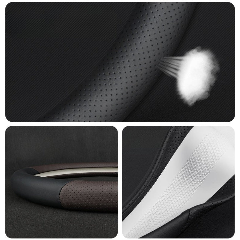 Load image into Gallery viewer, Ford Premium Nappa Leather Breathable Ultra-Thin Non-Slip Steering Wheel Cover For Mondeo, Explorer, Edge, Escape - i-Station Mobile Phone & Electronic Device Repair and Accessories