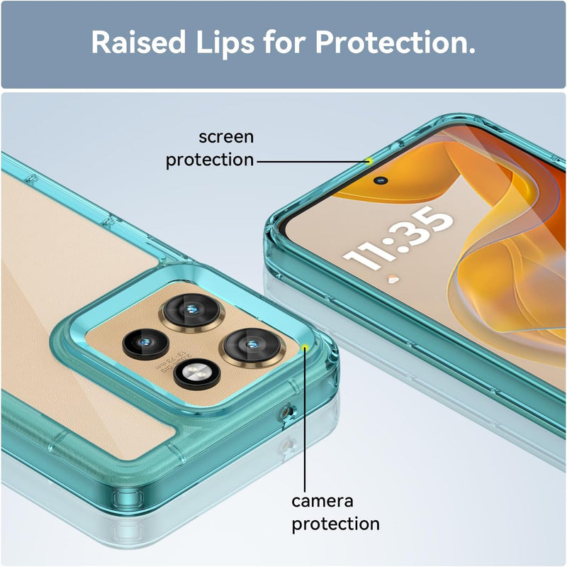 Load image into Gallery viewer, Motorola Moto Edge 50 Neo/S50/ThinkPhone 25 - Shockproof Soft TPU Silicone Frame and Hard Clear Back Case With 2PC Tempered Glass Screen Protector - i-Station Mobile Phone & Electronic Device Repair and Accessories