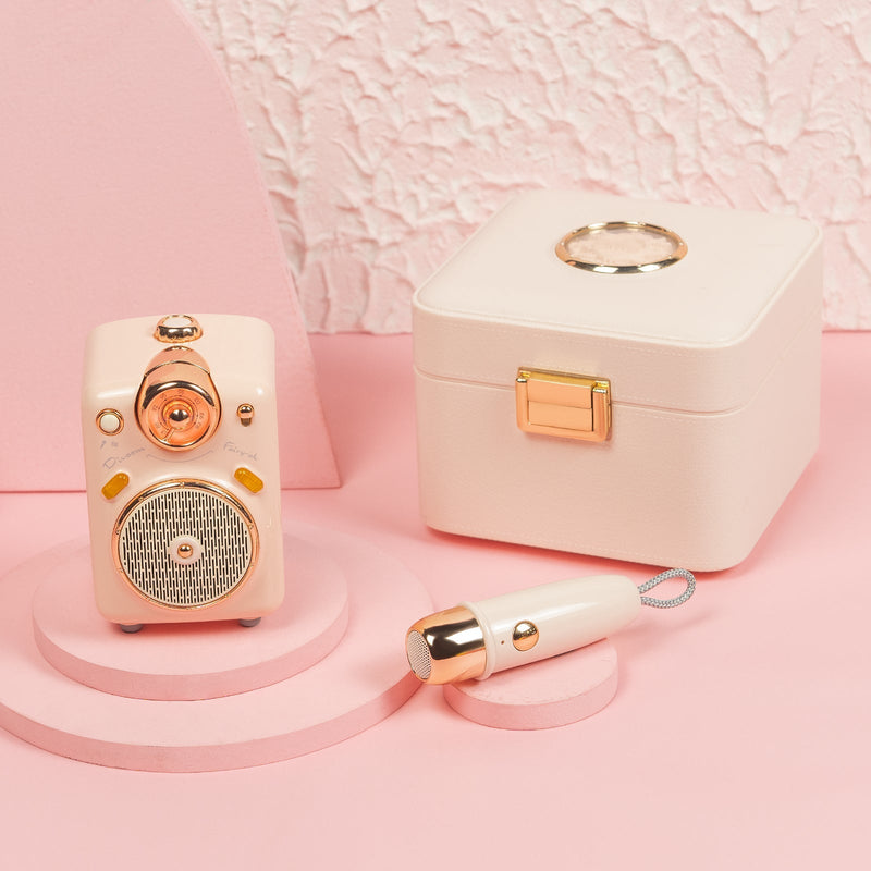 Load image into Gallery viewer, Divoom Fairy-OK Retro Mini Karaoke Bluetooth Speaker With Microphone Girl Perfect Gift - i-Station Mobile Phone & Electronic Device Repair and Accessories