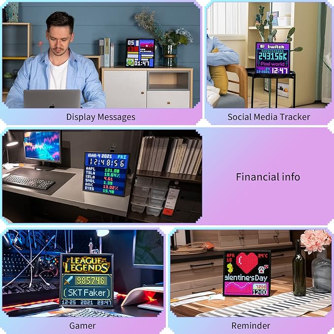 Load image into Gallery viewer, Divoom Pixoo-64 WiFi Pixel Art Display With A 64x64 LED Panel, Unique Lighting Decoration w/App ControlPerfect Gift - i-Station Mobile Phone & Electronic Device Repair and Accessories