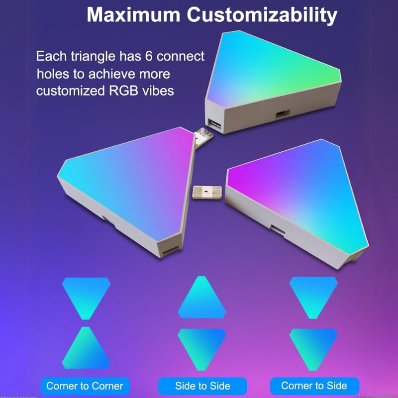 Load image into Gallery viewer, Triangle LED Lights for Gaming Setup, RGBIC Triangle Wall Lights for Bedroom, Smart Home Light Panels Works with Alexa Google Assistant, APP/Voice Controlled, Music Sync Gaming Room 10 Pack - i-Station Mobile Phone & Electronic Device Repair and Accessories