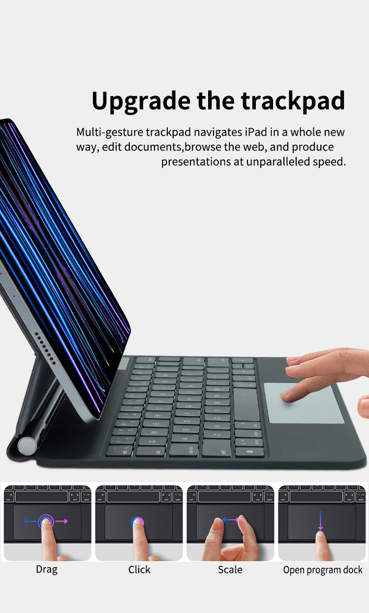 Apple iPad Magic Smart Floating Keyboard Case Multi-Touch Trackpad Magnetic Bluetooth Wireless Slim Protective Cover - i-Station Mobile Phone & Electronic Device Repair and Accessories