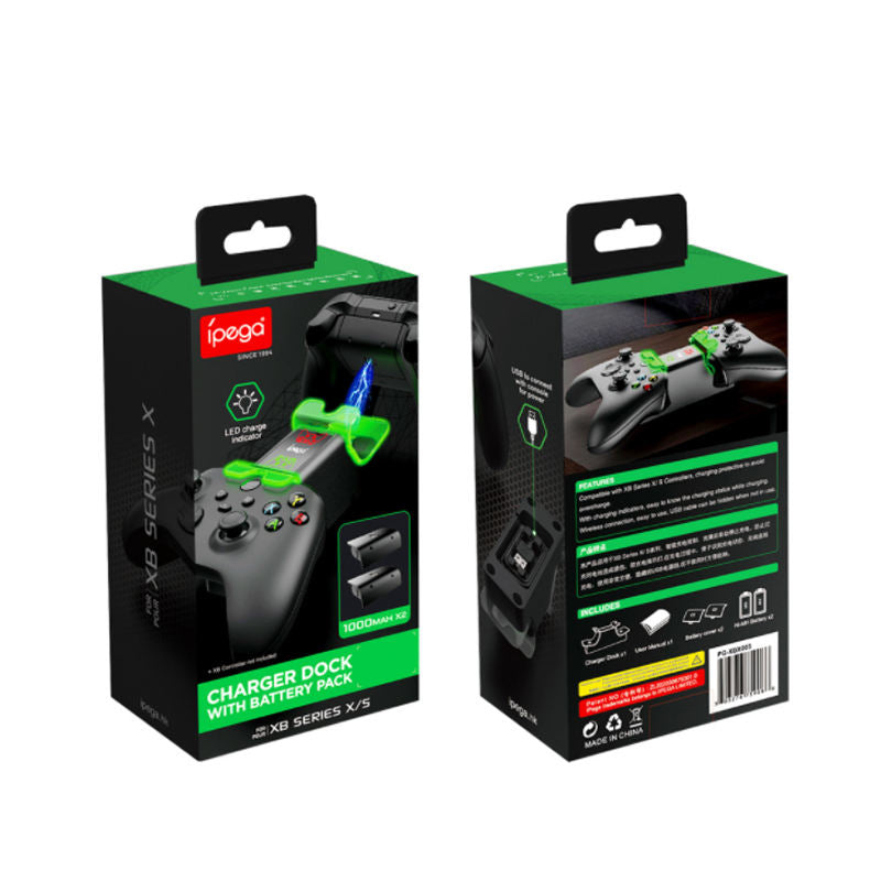 Load image into Gallery viewer, Xboxes Series X & S Luminous Base Dock Charging Station with Charging Indicator 2 Batteries - Polar Tech Australia