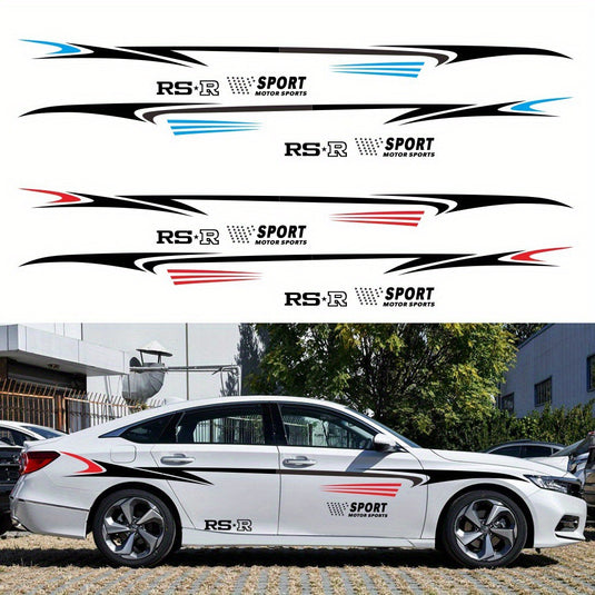 (2Pcs/Set) Universal Sports Car Body Stickers - Waist Line & Full-Body Decals - i-Station Mobile Phone & Electronic Device Repair and Accessories