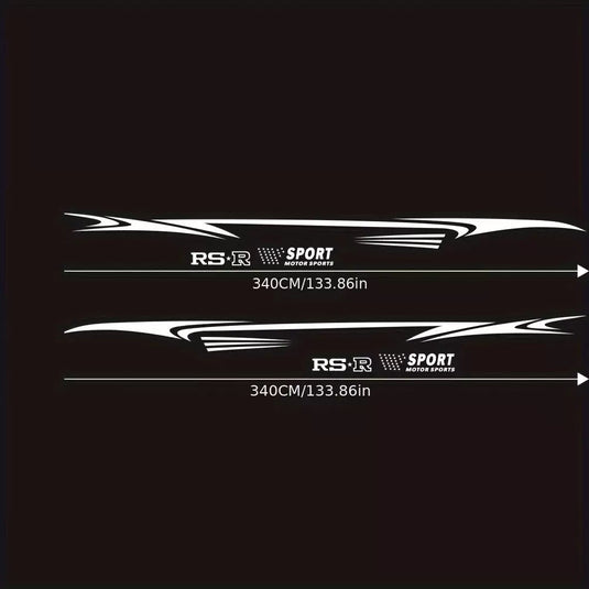 (2Pcs/Set) Universal Sports Car Body Stickers - Waist Line & Full-Body Decals - i-Station Mobile Phone & Electronic Device Repair and Accessories