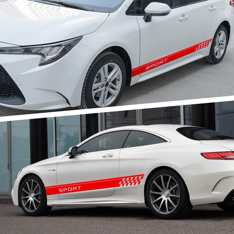 Load image into Gallery viewer, Car SPORT Racing Stripe Side Body Skirt Stickers (1 Pair) - i-Station Mobile Phone & Electronic Device Repair and Accessories