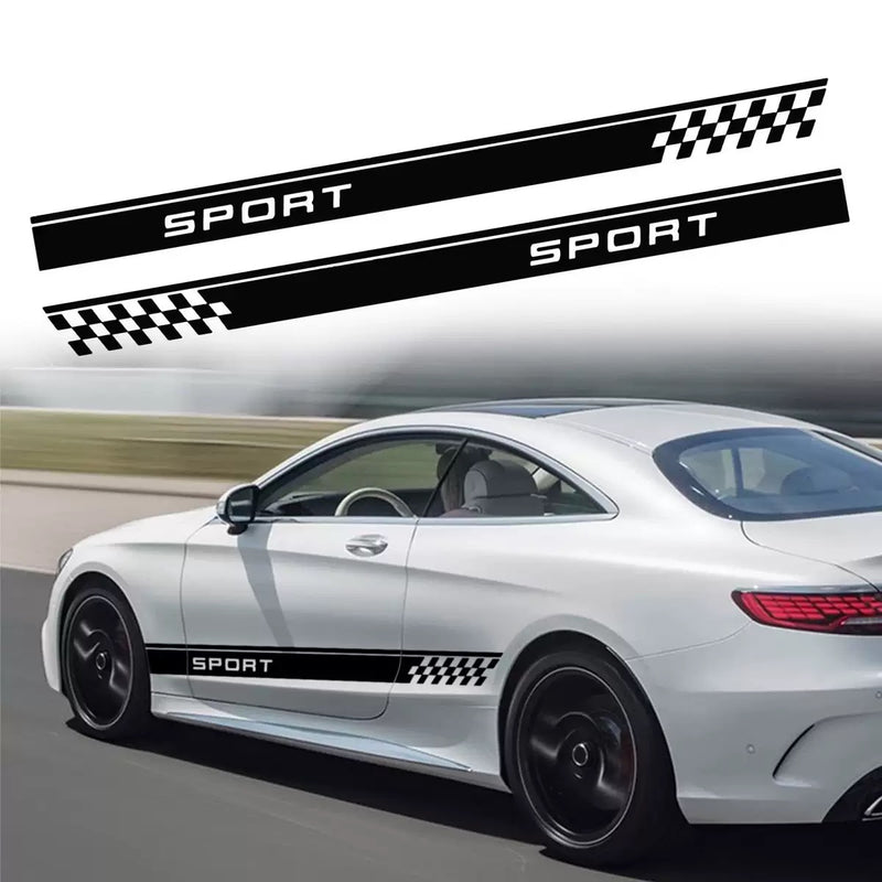 Load image into Gallery viewer, Car SPORT Racing Stripe Side Body Skirt Stickers (1 Pair) - i-Station Mobile Phone & Electronic Device Repair and Accessories