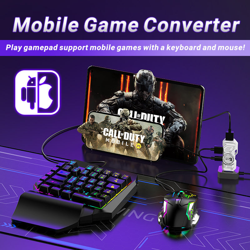 Load image into Gallery viewer, Universal For Android / IOS Mobile Phone Apple iPhone Game Tablet iPad - M9 Keyboard Mouse Adapter Converter - i-Station Mobile Phone & Electronic Device Repair and Accessories