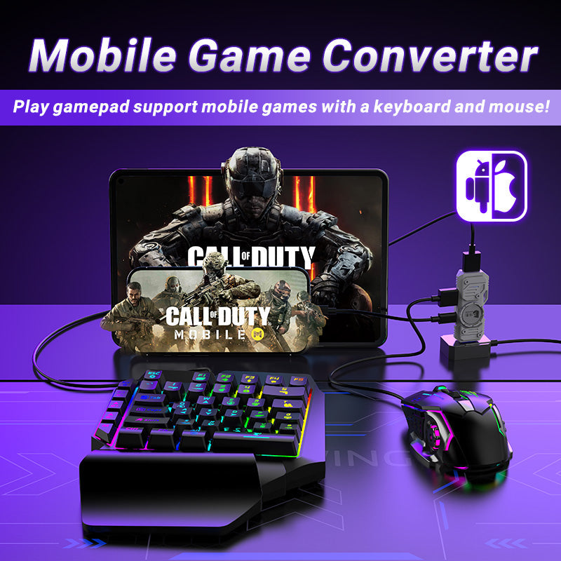 Load image into Gallery viewer, Universal For Android / IOS Mobile Phone Apple iPhone Game Tablet iPad - M9 Keyboard Mouse Adapter Converter - i-Station Mobile Phone & Electronic Device Repair and Accessories