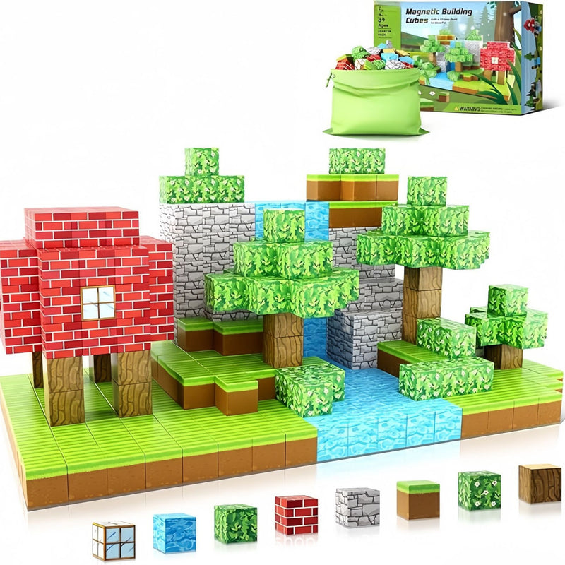 Load image into Gallery viewer, Minecraft Magnetic Blocks Magnetic Building Toy - Original Forest Set