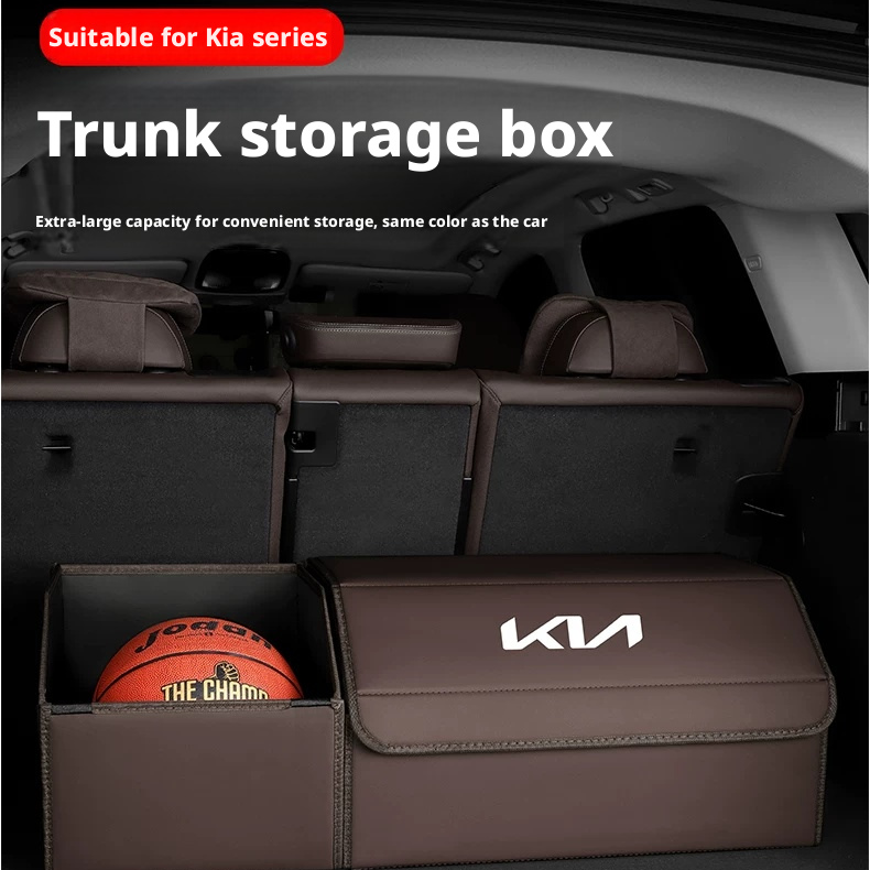 Load image into Gallery viewer, Kia Trunk Storage Box – Waterproof Foldable Microfiber Leather Cargo Organizer