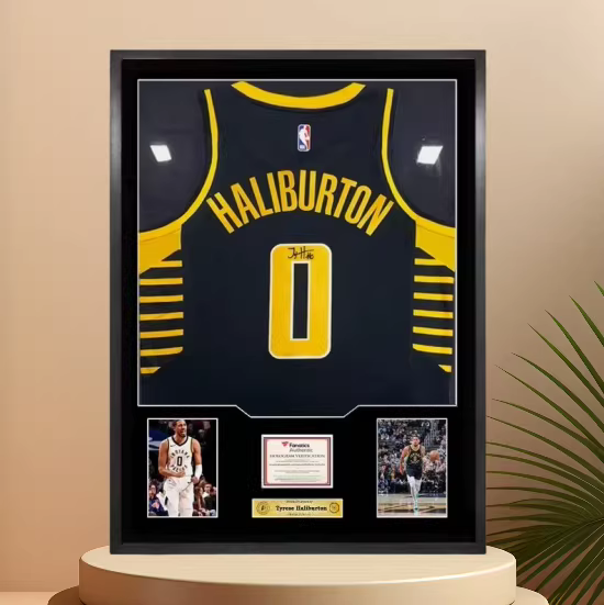Load image into Gallery viewer, Tyrese Haliburton Indiana Pacers Framed Jersey Display (60×80cm) – Facsimile Signature Edition - i-Station Mobile Phone & Electronic Device Repair and Accessories