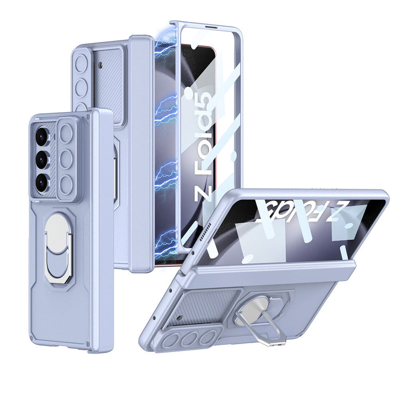 Load image into Gallery viewer, Samsung Galaxy Z Fold 5 (SM-F946) Heavy Duty Drop Proof Camera Protection Ring Holder Case - Polar Tech Australia
