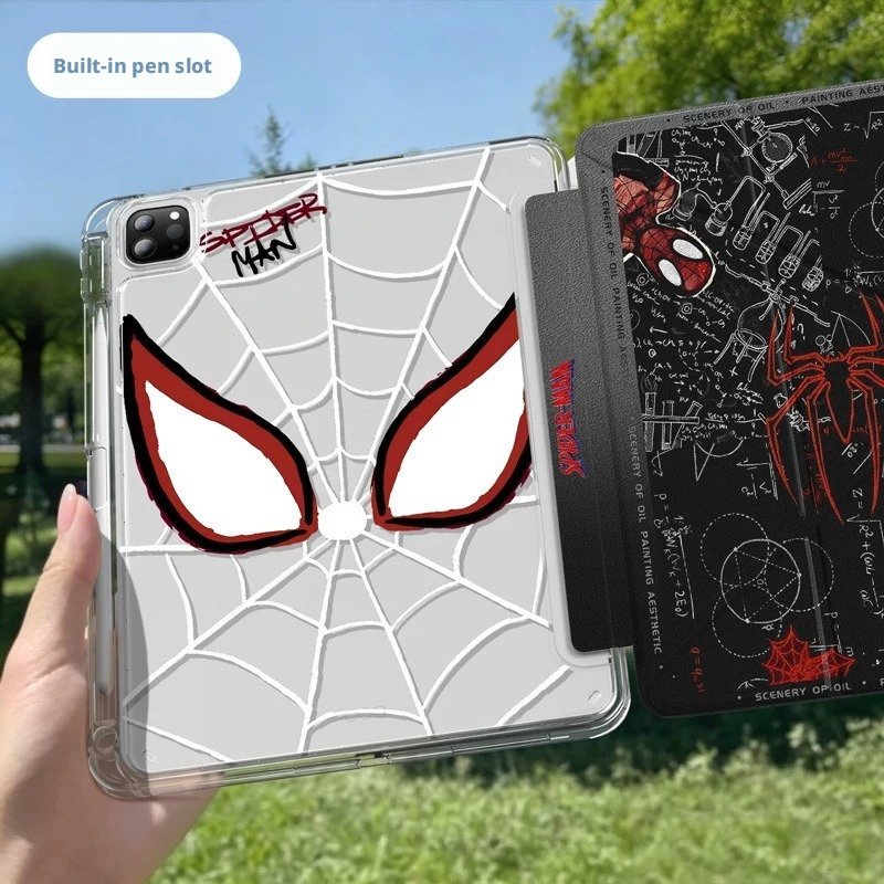 Load image into Gallery viewer, Apple iPad Air 11-inch M2/M3/M4 (2024/2025/2026) Spider-Man Web Y-Fold 360° Rotating Stand Shockproof Flip Cover Case