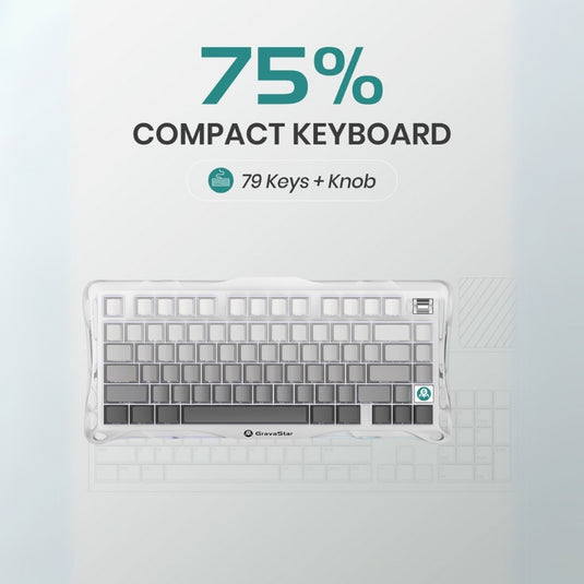 GravaStar K1 75% Wireless Mechanical Gaming Keyboard with RGB Backlit, Aluminum Alloy Exoskeleton Design, Gasket Custom Keyboard Hot-Swap Socket - i-Station Mobile Phone & Electronic Device Repair and Accessories