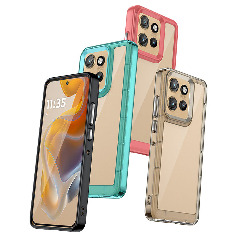 Load image into Gallery viewer, Motorola Moto Edge 50 Neo/S50/ThinkPhone 25 - Shockproof Soft TPU Silicone Frame and Hard Clear Back Case With 2PC Tempered Glass Screen Protector - i-Station Mobile Phone & Electronic Device Repair and Accessories