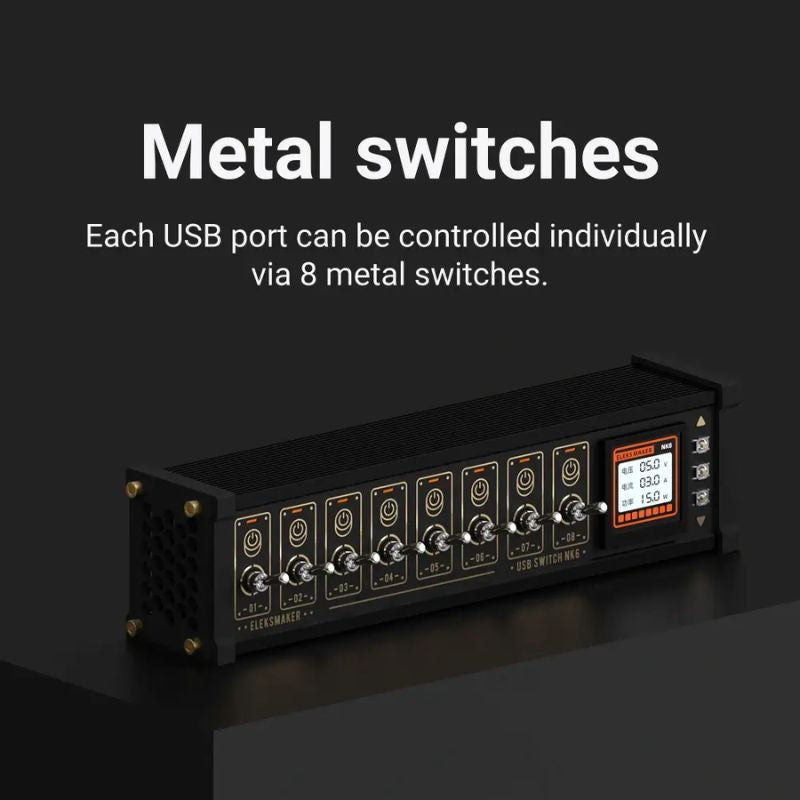 Load image into Gallery viewer, Eleksmaker NK6 USB Data Hub with Individual LED Power Switches & Voice Control RGB Light - i-Station Mobile Phone & Electronic Device Repair and Accessories