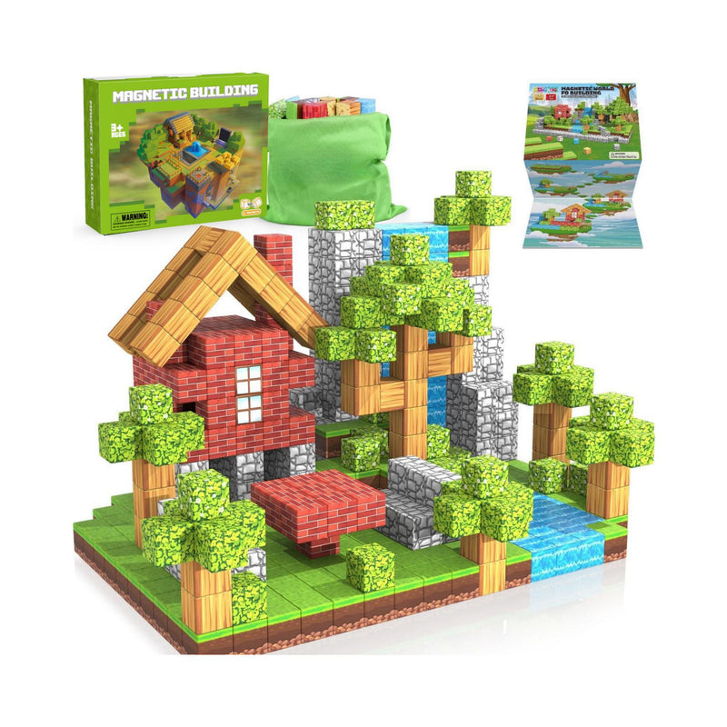 Load image into Gallery viewer, Minecraft Magnetic Blocks Magnetic Building Toy - Original Forest Set