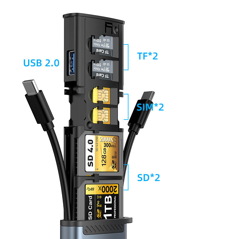 Load image into Gallery viewer, Multifunctional Card Reader SD / TF / SIM Card Storage Case - i-Station Mobile Phone & Electronic Device Repair and Accessories