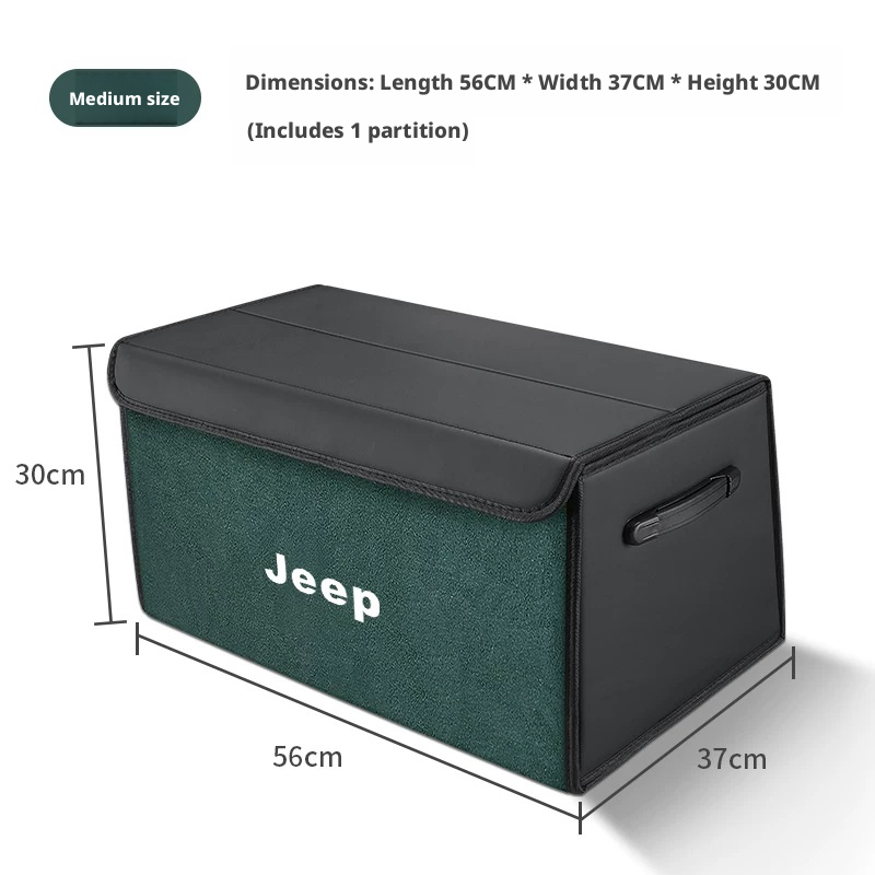 Load image into Gallery viewer, Jeep Trunk Organizer Storage Box – Waterproof Foldable Cargo Box for Cherokee, Renegade, Compass, Wrangler & Grand Cherokee