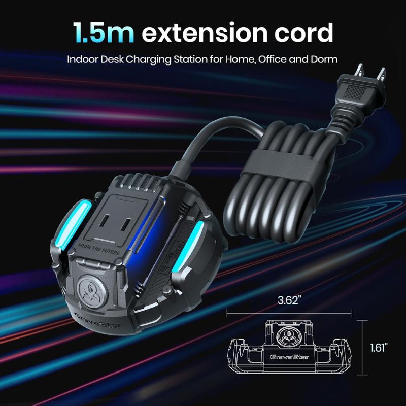 Load image into Gallery viewer, GravaStar Power Strip + GravaStar 65W USB C Charger, Alpha65 Robot Fast GaN Charger Block, 3-Port Fast Power Adapter, Foldable Compact Wall USB C Charge - i-Station Mobile Phone & Electronic Device Repair and Accessories
