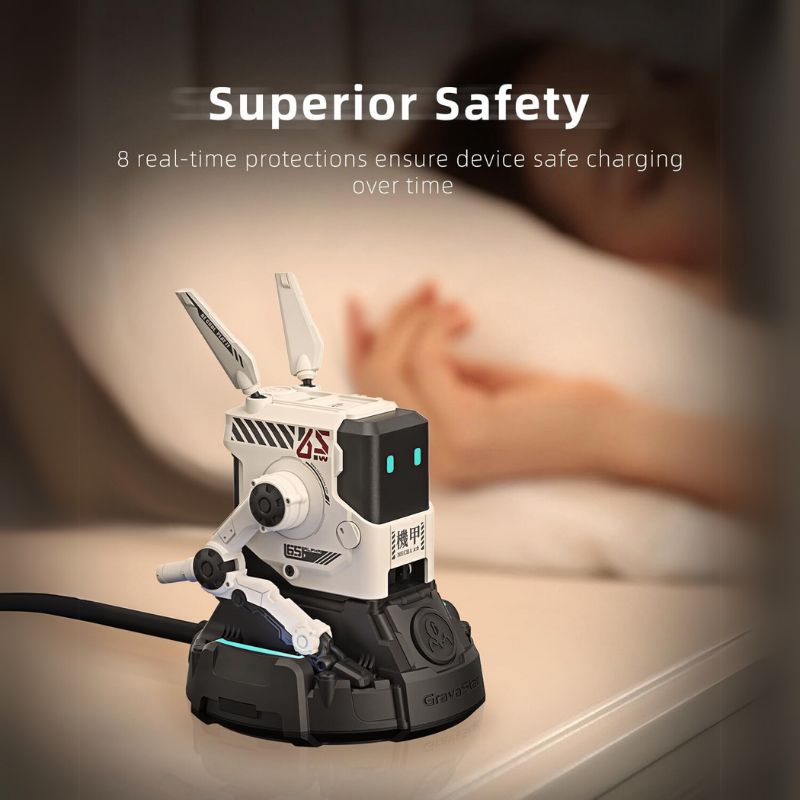 Load image into Gallery viewer, GravaStar Power Strip + GravaStar 65W USB C Charger, Alpha65 Robot Fast GaN Charger Block, 3-Port Fast Power Adapter, Foldable Compact Wall USB C Charge - i-Station Mobile Phone & Electronic Device Repair and Accessories