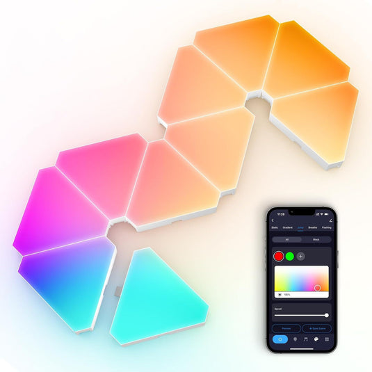 Triangle LED Lights for Gaming Setup, RGBIC Triangle Wall Lights for Bedroom, Smart Home Light Panels Works with Alexa Google Assistant, APP/Voice Controlled, Music Sync Gaming Room 10 Pack - i-Station Mobile Phone & Electronic Device Repair and Accessories