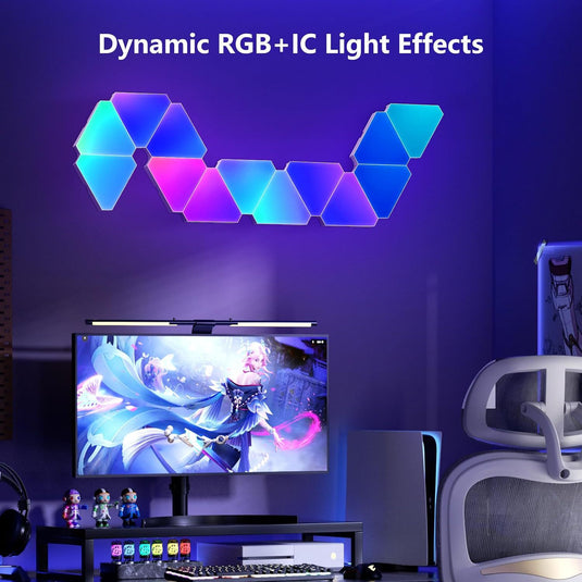 Triangle LED Lights for Gaming Setup, RGBIC Triangle Wall Lights for Bedroom, Smart Home Light Panels Works with Alexa Google Assistant, APP/Voice Controlled, Music Sync Gaming Room 10 Pack - i-Station Mobile Phone & Electronic Device Repair and Accessories