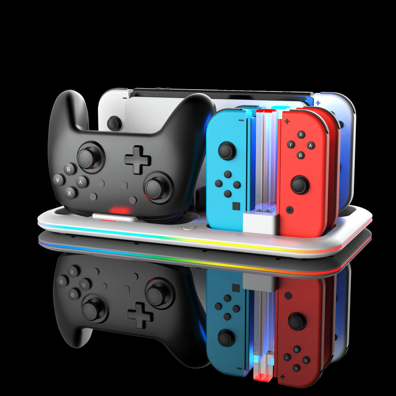 Load image into Gallery viewer, Nintendo Switch All-in-one Multifunction Charging Stand with Cooling Fan & RBG Light Effect & Disc Storage - Polar Tech Australia