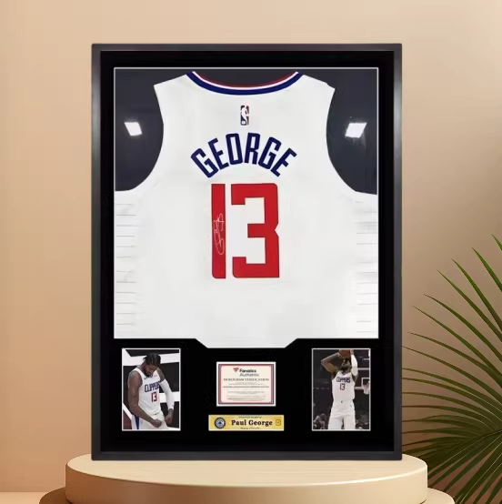 Load image into Gallery viewer, Paul George Los Angeles Clippers Framed Jersey Display (60×80cm) – Facsimile Signature Edition - i-Station Mobile Phone & Electronic Device Repair and Accessories