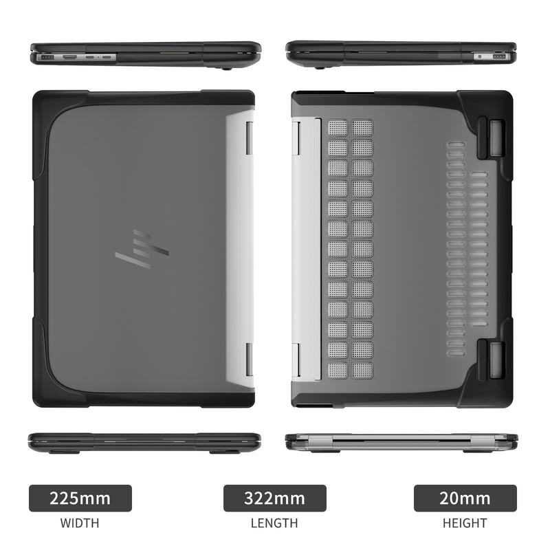 Load image into Gallery viewer, HP ENVY X360 14 14-inch (2024) 2-In-1 Matte Transparent Cooling Stand Shockproof Case - i-Station Mobile Phone & Electronic Device Repair and Accessories