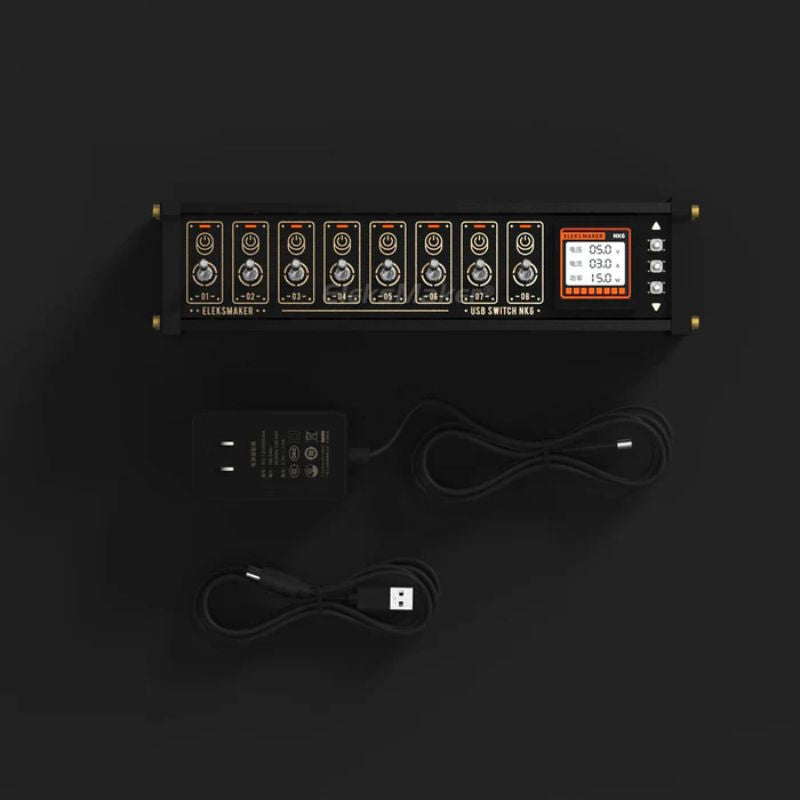 Load image into Gallery viewer, Eleksmaker NK6 USB Data Hub with Individual LED Power Switches & Voice Control RGB Light - i-Station Mobile Phone & Electronic Device Repair and Accessories