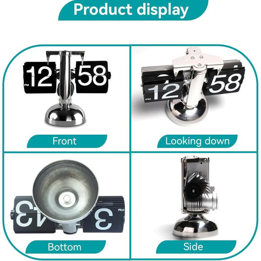 Flip Desk Shelf Clock - Classic Mechanical-Digital Display Battery Powered - i-Station Mobile Phone & Electronic Device Repair and Accessories