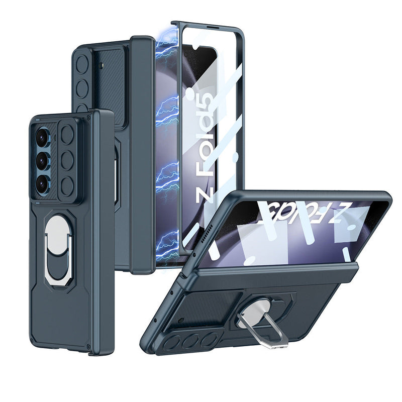 Load image into Gallery viewer, Samsung Galaxy Z Fold 5 (SM-F946) Heavy Duty Drop Proof Camera Protection Ring Holder Case - Polar Tech Australia