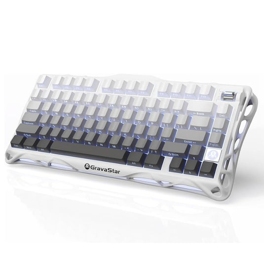 GravaStar K1 75% Wireless Mechanical Gaming Keyboard with RGB Backlit, Aluminum Alloy Exoskeleton Design, Gasket Custom Keyboard Hot-Swap Socket - i-Station Mobile Phone & Electronic Device Repair and Accessories