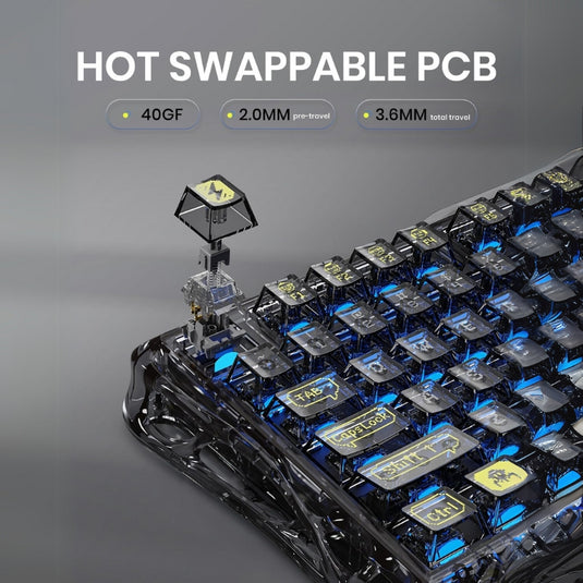 GravaStar Mercury K1 Lite Mechanical Gaming Keyboard, 75% Gasket Hot Swappable Custom RGB Backlit Wireless Keyboard - i-Station Mobile Phone & Electronic Device Repair and Accessories