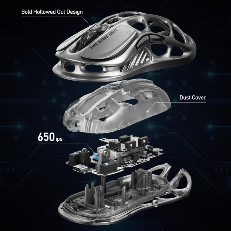 Load image into Gallery viewer, GravaStar Wireless Gaming Mouse Mercury M1 Pro, Lightweight Magnesium Alloy Gaming Mouse, 26,000 DPI - i-Station Mobile Phone & Electronic Device Repair and Accessories