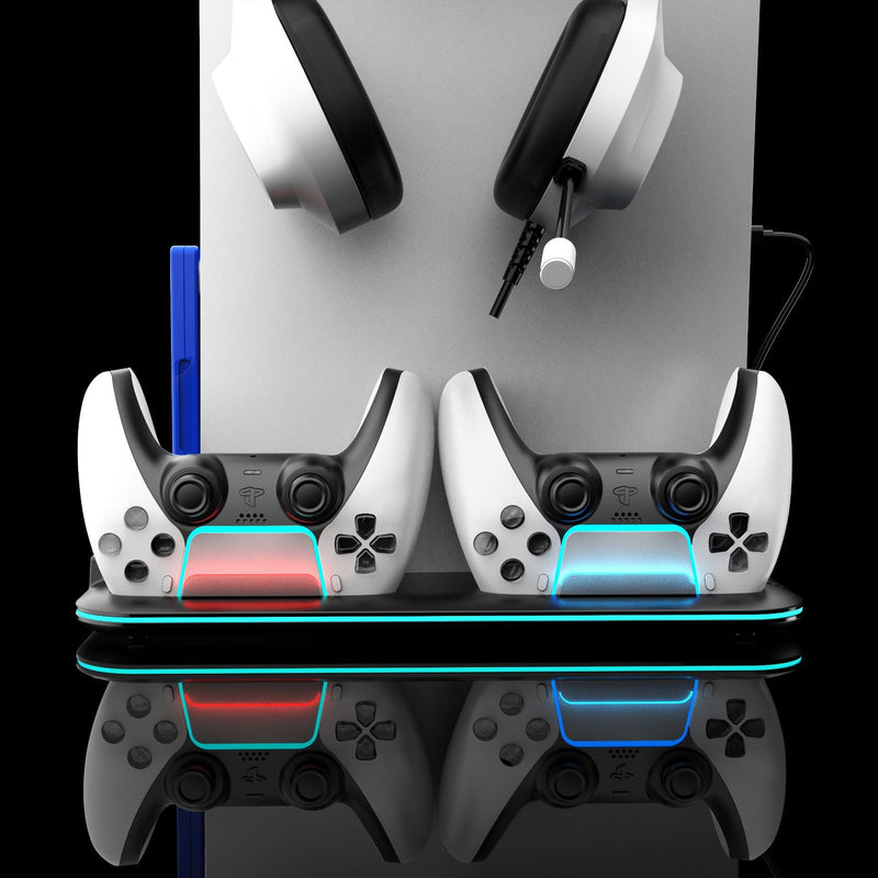 Load image into Gallery viewer, SONY PlayStation PS5 Slim & PS5 Pro - All-in-one Multifunction Charging Stand with Cooling Fan & RBG Light Effect & Disc Storage - i-Station Mobile Phone & Electronic Device Repair and Accessories