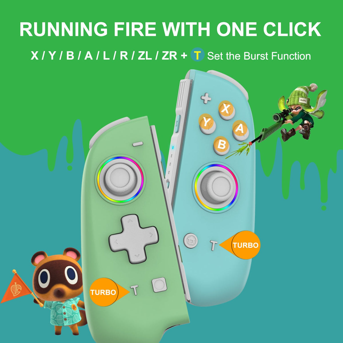 Nintendo Switch Joy-Con Controllers Pair with RGB Lighting - i-Station Mobile Phone & Electronic Device Repair and Accessories