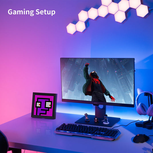 Divoom Pixoo - Pixel Art Digital Picture Frame with 16x16 LED Display APP Control Clock Box - Desk Mount for Gaming Room & Bedside Table - i-Station Mobile Phone & Electronic Device Repair and Accessories