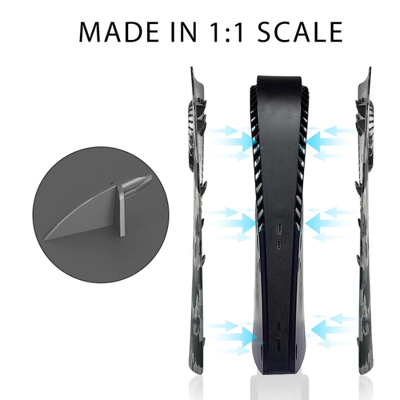 Load image into Gallery viewer, Sony PlayStation 5 PS5 Camo Matte Console Shell Cover with Venting Holes, Dust Filter & RGB Light Strip – Easy Installation