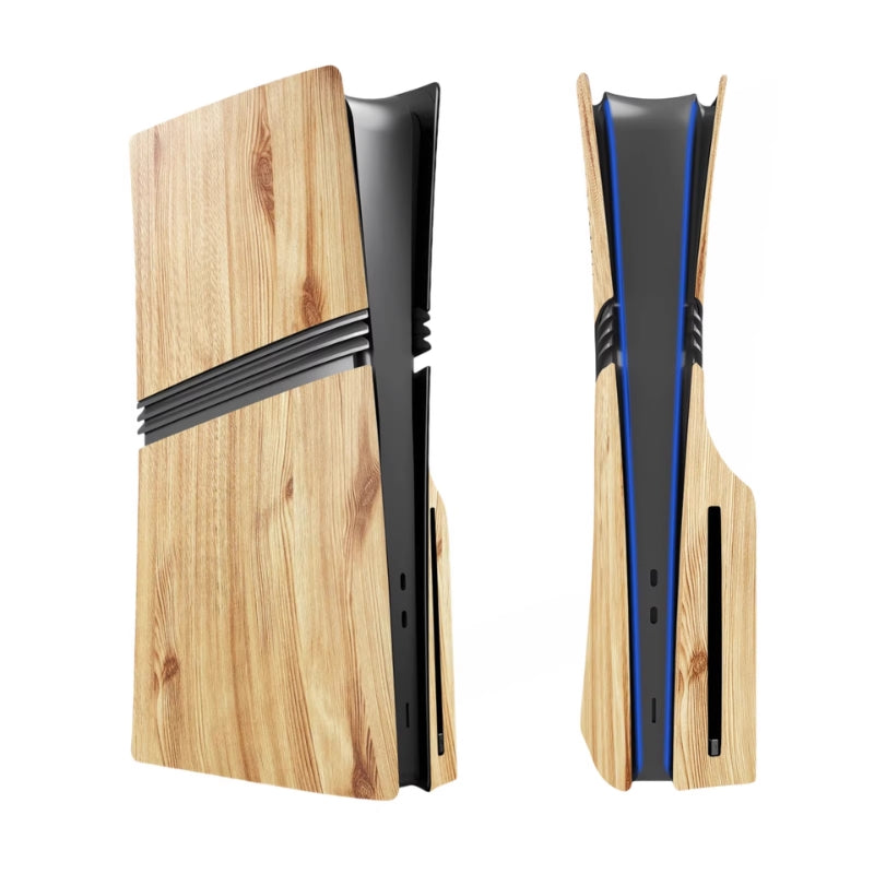 Load image into Gallery viewer, Sony PlayStation PS5 Pro Wood Grain Replacement Console Cover – ABS Protective Shell with or without Ventilation Grilles