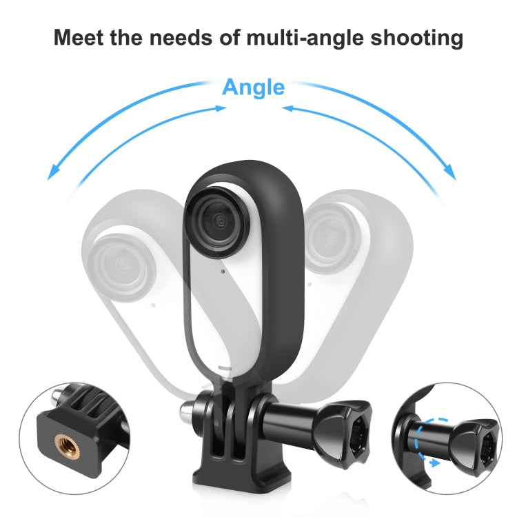 Insta360 GO 3 / GO 3S PULUZ Body Plastic Protective Frame Cage with Screw & Adapter (Black) - i-Station Mobile Phone & Electronic Device Repair and Accessories