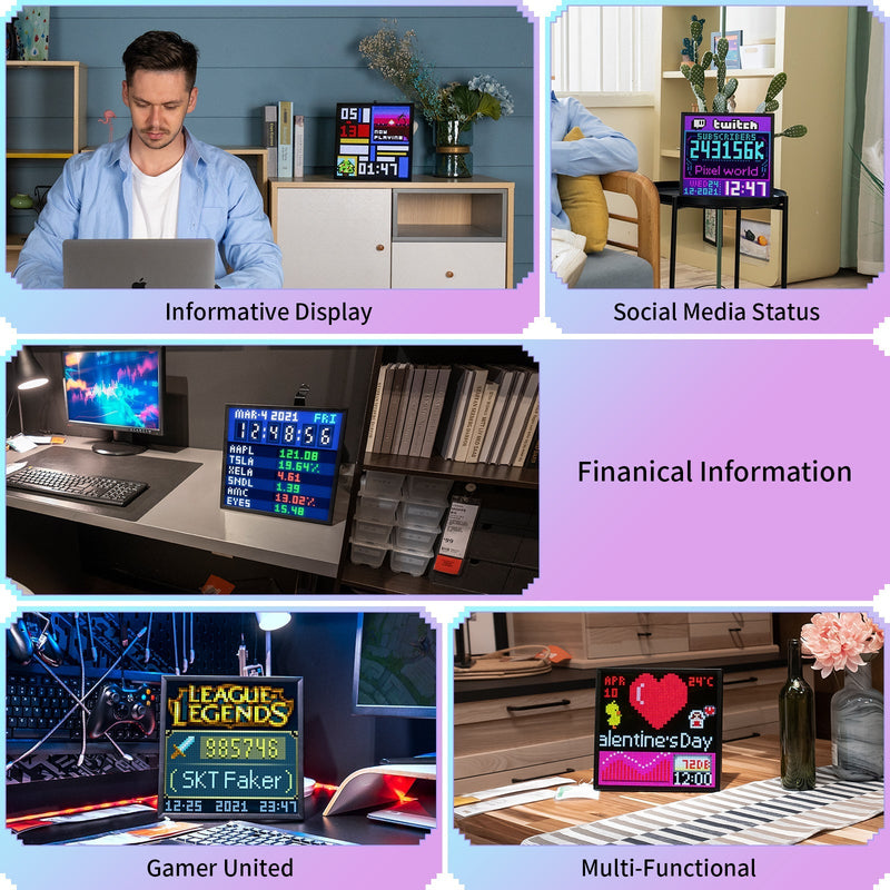 Load image into Gallery viewer, Divoom Pixoo-64 WiFi Pixel Art Display With A 64x64 LED Panel, Unique Lighting Decoration w/App ControlPerfect Gift - i-Station Mobile Phone & Electronic Device Repair and Accessories