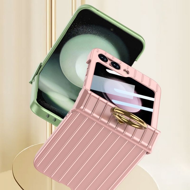 Load image into Gallery viewer, Samsung Galaxy Flip 5 (SM-F731) - Suitcase Style Ring Holder Case - Polar Tech Australia